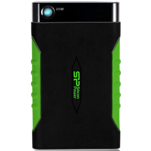 Внешний HDD Silicon Power Armor A15 (SP010TBPHDA15S3K) 2.5" 1.0TB USB3.0 чёрный/зелёный