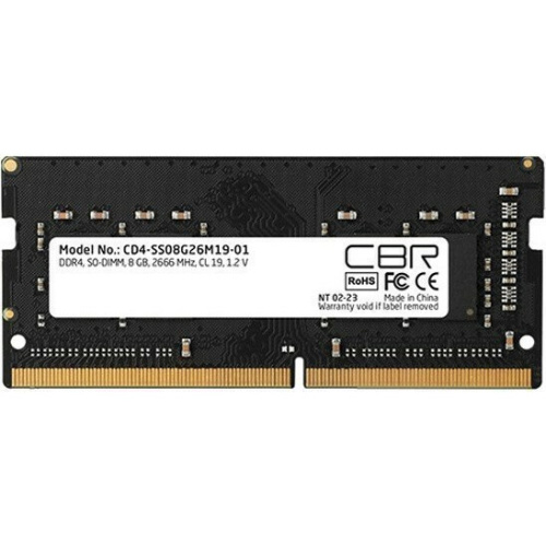 ОЗУ CBR CD4-SS08G26M19-01 DDR4 SODIMM 8GB PC4-21300, 2666MHz, CL19, 1.2V