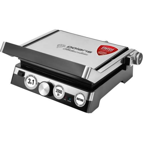 Электрогриль Polaris PGP 1902 серебристый