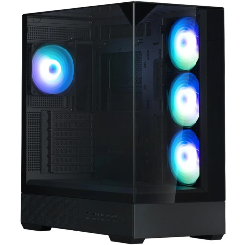 Корпус ZALMAN P40 Prism Plus, ATX, Black, Window, 3xCombo (3.5'' or 2.5"), 1xUSB Type-C, 2xUSB3.0, Side 3x120mm ARGB, Rear 1x120mm ARGB