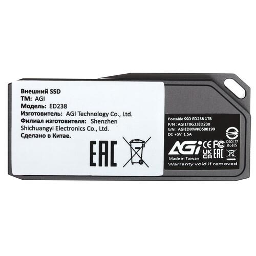 1000 ГБ Внешний SSD AGI ED238 [AGI1T0G33ED238]