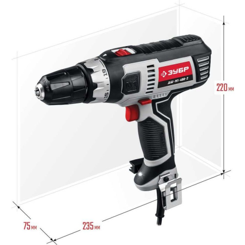 Дрель-шуруповерт Зубр ДШ-М1-400-2