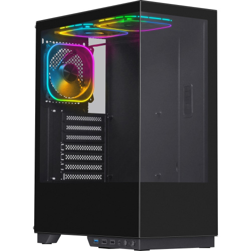 Корпус Defender HyperHub (25132) черный, ATX, 3fans, switch M/BSync
