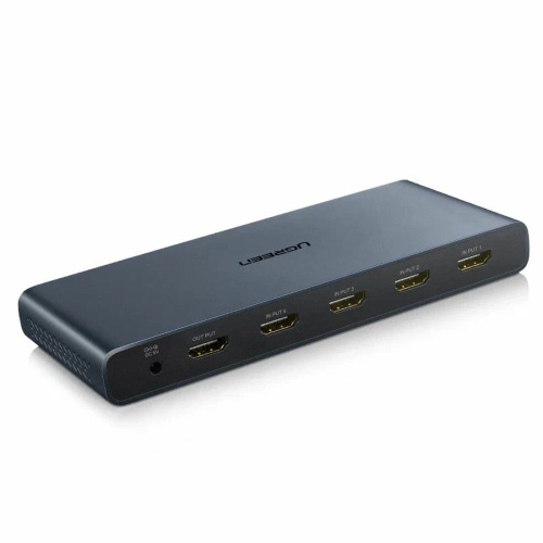 Переключатель UGREEN CM201 (50745EU) HDMI 4×1 Quad Multi-Viewer with 5V 1A power adapter*1 EU Black