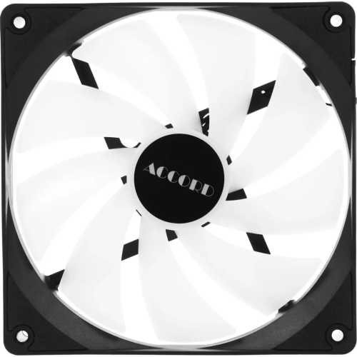 Вентилятор Accord ACC-C14 (ACC-C14 ARGB Black) 3-pin, 1200об/мин, 26 дБ, ARGB, черный, brown box