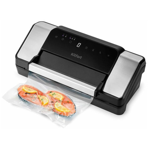 Вакуумный упаковщик Kitfort КТ-1532 черный/серебристый