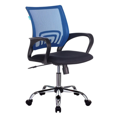 Кресло Бюрократ CH-695N/SL/BL/TW-11 спинка сетка синий TW-05 сиденье черный TW-11 крестовина хром