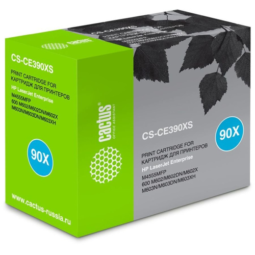 Тонер Картридж Cactus CS-CE390XS черный для HP LaserJet M4555MFP (24000стр.)