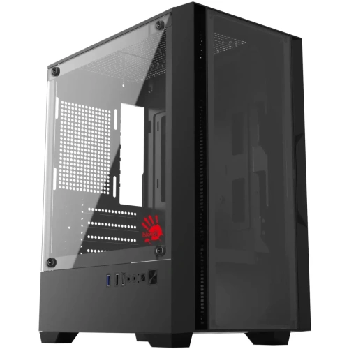 Корпус BLOODY CC-123 (cc-123-bk), mATX, Mini-Tower, без БП, черный