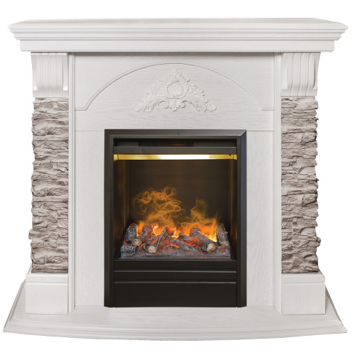Электрокамин RealFlame Athena GR WT белый с очагом 3D Olympic