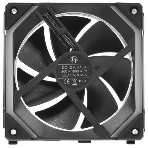 Вентилятор Lian Li UNI Fan SL120 Black (G99.12UF1B.R0) /UF-SL120-1B/ 120x120x25мм (PWM, ARGB, 800-1900 об/мин, 31dBa)