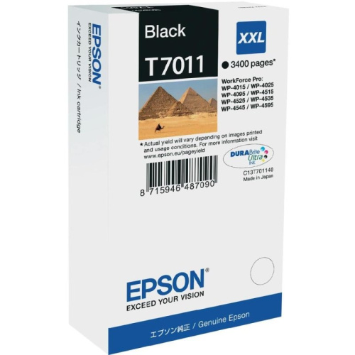 Струйный картридж Epson C13T70114010 WP 4000/4500 Series Ink XXL Cartridge Black 3.4k