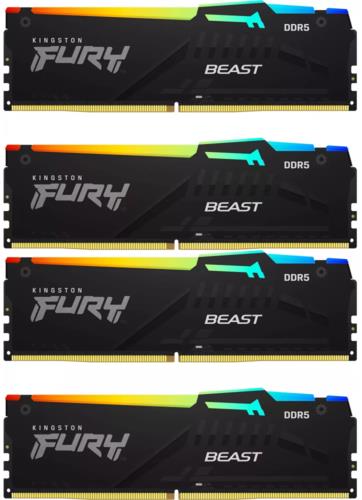 Оперативная память Kingston FURY Beast Black RGB [KF560C40BBAK4-64] 64 ГБ