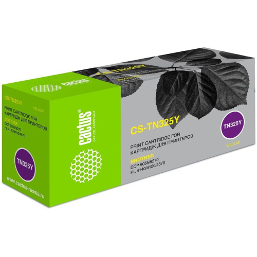 Тонер Картридж Cactus CS-TN325Y желтый для Brother DCP 9055/9270; HL 4140/4150/4570 (3500стр.)