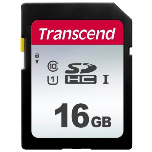 Карта памяти Transcend TS16GSDC300S SDHC 300S, 16GB UHS-I Class U1