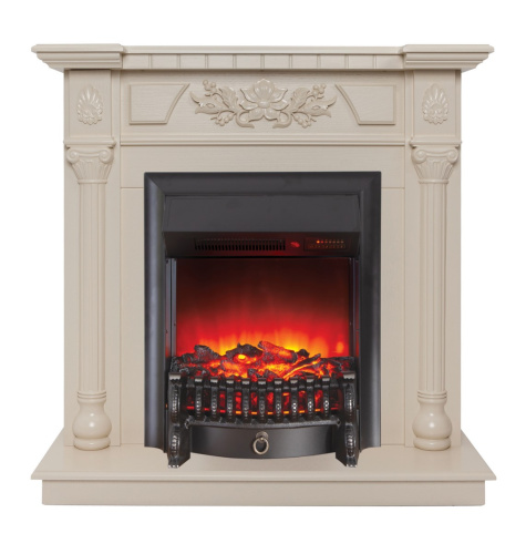 Электрокамин RealFlame Dacota WT белый дуб с очагом Fobos Lux Black RC