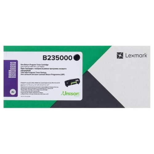 Тонер-картридж Lexmark B235000 B235000 черный для B2338dw, MB2338adw, B2442dw, MB2442adwe, B2546dw, MB2546adwe, B2650dw, MB2650adwe 3000 стр.