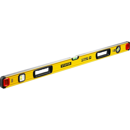 Уровень строительный Stayer 3480-100 пузырьковый желтый