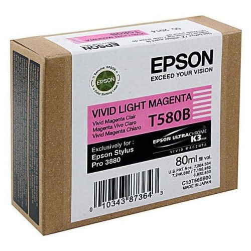 Картридж струйный Epson T580B C13T580B00 светло-пурпурный (80мл) для Epson St Pro 3800