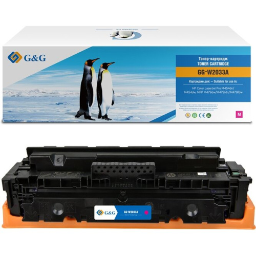 Картридж лазерный G&G GG-W2033A 415A пурпурный 2100стр для HP LJ M454/MFP M479