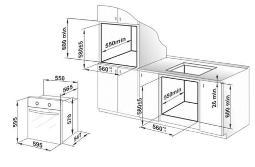 Электрический духовой шкаф Weissgauff EOV 166 LB черный