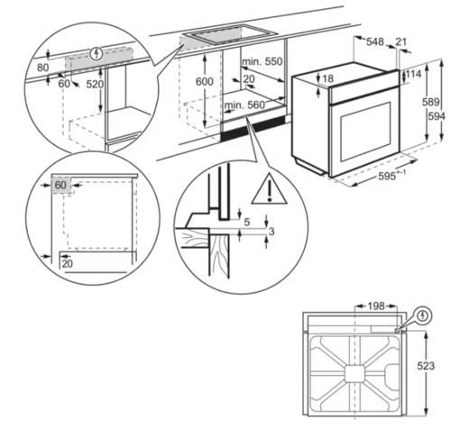 Электрический духовой шкаф Electrolux EOF6P46X2 черный
