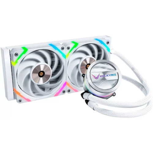 СВО Valkyrie Dragonfang 240 White (HW GL240W) / 2x120mm ARGB fans, 800-2150RPM, 80CFM, 29dBA, 250W TDP