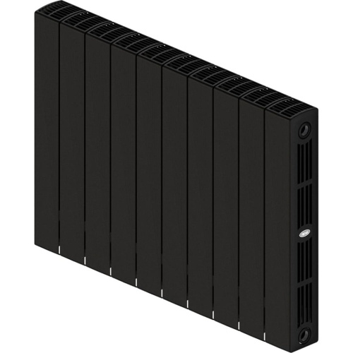 Биметаллический радиатор отопления Rifar Supremo 500 боковое подключение 10 секций антрацит