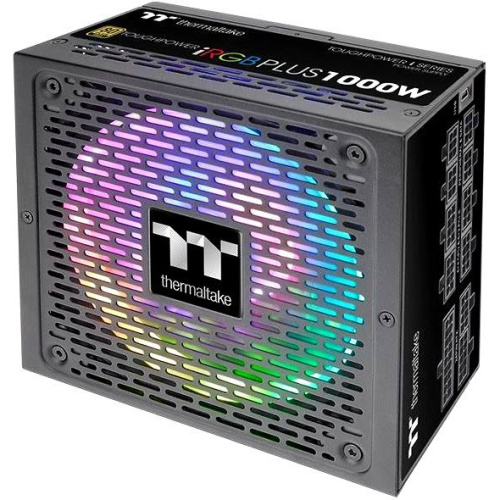Блок питания Thermaltake Toughpower iRGB Plus PS-TPI-1000F3FDGE-1 ATX 1000W 80+ gold (24+8+4+4pin) APFC 140mm fan color LED 12xSATA Cab Manag RTL