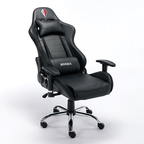 Кресло игровое BRABIX Lumen GM-150 RGB (532801) эко.кожа, черный