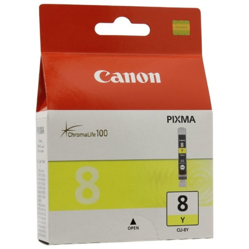 Картридж Canon CLI-8Y Yellow для IP-4200/5200/6600D/MP500/800 (0623B024)