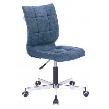 Кресло Бюрократ CH-330M/LT-27 без подлокотников темно-синий крестовина металл