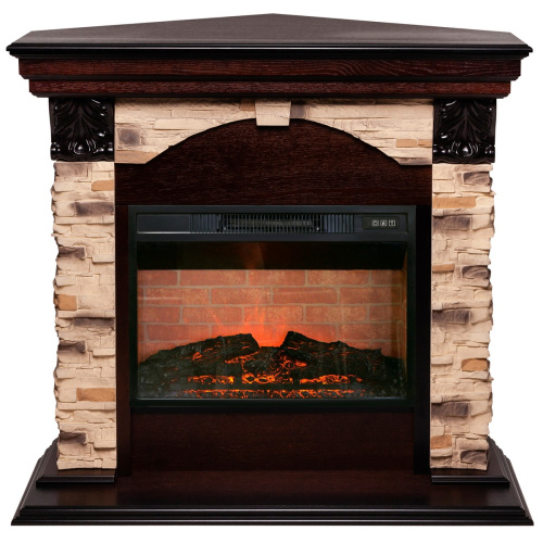 Электрокамин RealFlame Dublin Corner Rock AO античный дуб с очагом Irvine 24