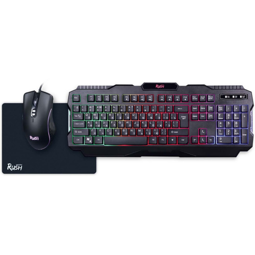 Комплект Smartbuy Rush Shotgun черный SBC-307728G-K клавиатура + мышь+ коврик