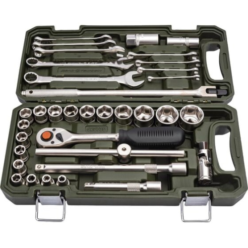 Набор головок торцевых Дело техники 620735 1/2 с комбинированными ключами, 35 предм.