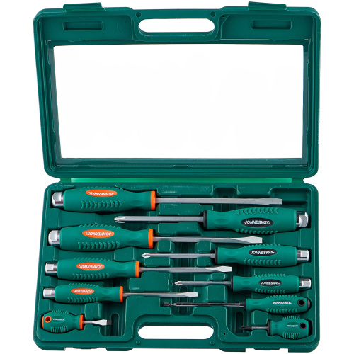 Набор отверток ударных силовых под ключ Jonnesway D70PP10S (47735) шлиц и крест 10 предметов