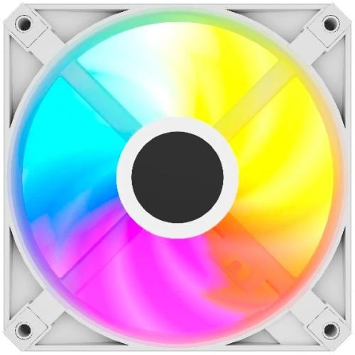 Вентилятор Powercase (M56-12W ARGB) White 120x120x25мм (PWM, 4pin PWM (M+F)+ 3pin ARGB (M+F), 700-1500 об/мин) Bulk
