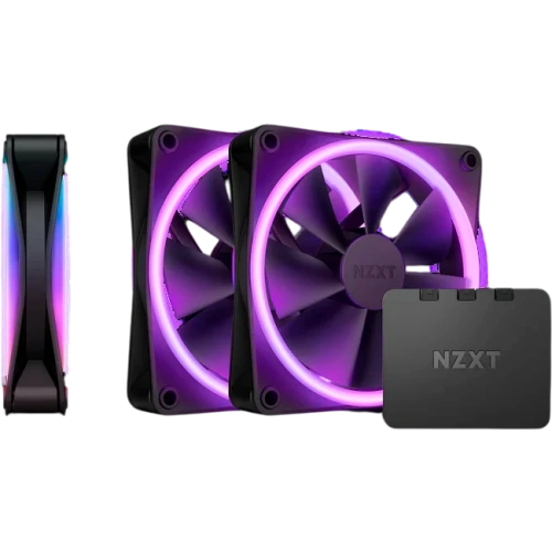 Кулер NZXT F120 RGB Duo Triple Pack (RF-D12TF-B1) (120x120x25mm, 4-pin PWM, 48.58CFM, 29dBA, 1800RPM, White, 3pcs)