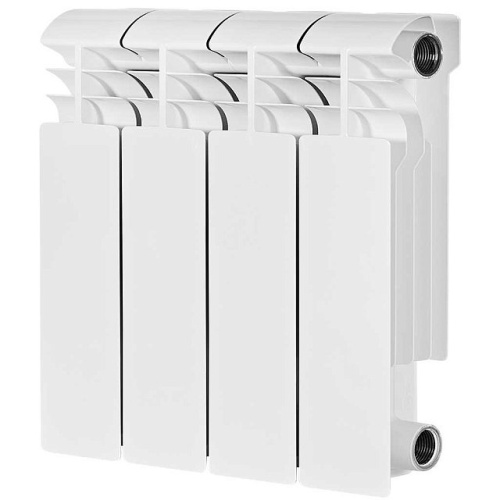 Биметаллический радиатор отопления Stout Vega 200 4 секции боковое подключение белый RAL 9016
