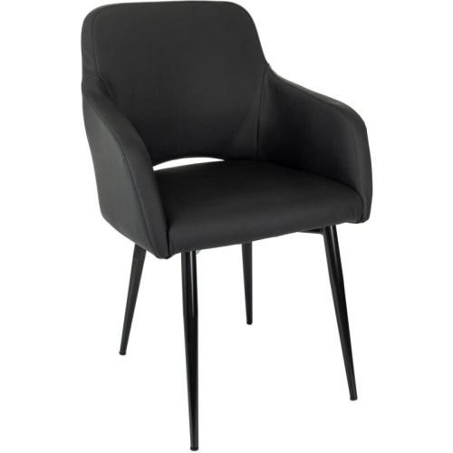 Кресло Бюрократ CH-380F/Black-PU черный эко.кожа на ножках металл