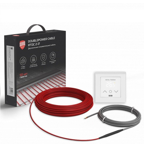 Комплект теплого пола Royal Thermo Doublepower Cable RTDC 2-17-2000 с терморегулятором RTS-16