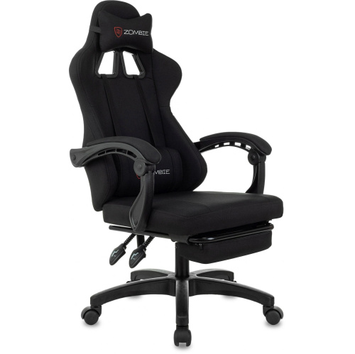 Кресло игровое Zombie Weaver B черный крестов. пластик подст.для ног