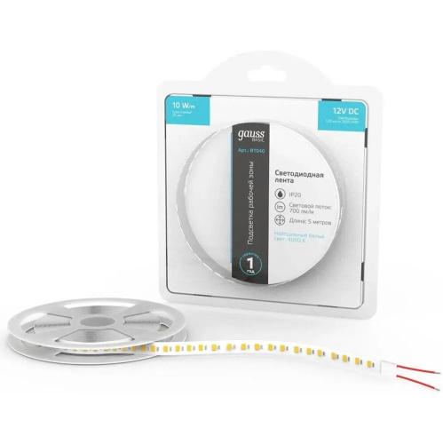 Светодиодная лента GAUSS Basic BT040 50Вт 5м