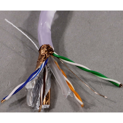 Витая пара Exegate FUTP4-C6-CU-S23-IN-PVC-GY-305-Fluke (EX281810RUS) серый