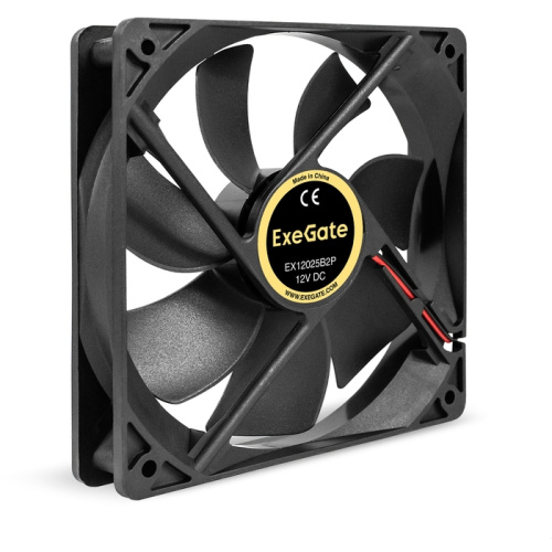 Вентилятор ExeGate EX12025B2P EX295242RUS (120x120x25 мм, 2-Ball (двойной шарикоподшипник), 2pin, 1550RPM, 25dBA)