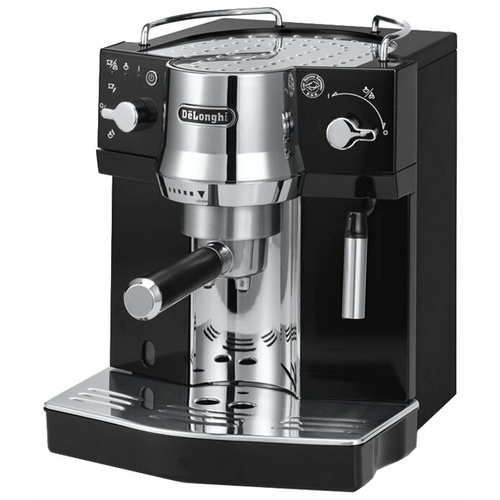 Кофеварка эспрессо Delonghi EC820.B серебристый/черный