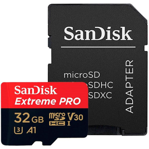 Карта памяти SanDisk SDSQXCG-032G-GN6MA, Extreme Pro microSDHC 32GB + SD Adapter + Rescue Pro Deluxe