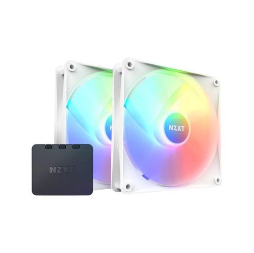 Кулер NZXT F140 RGB Core Twin Pack (RF-C14DF-W1) (140x140x25mm, 4-pin PWM, 89.48CFM, 32.5dBA, 1800RPM, White, 2pcs)