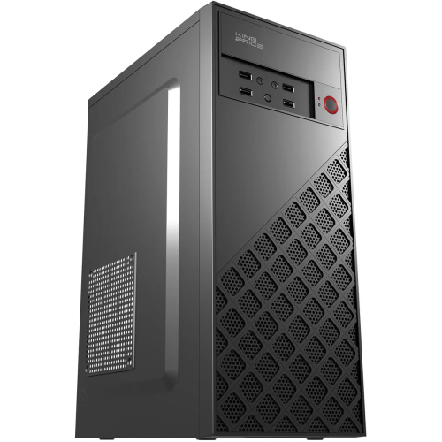 Корпус KingPrice KPCC-MD203 черный без БП ATX 1x80mm 3x120mm 2xUSB2.0 audio