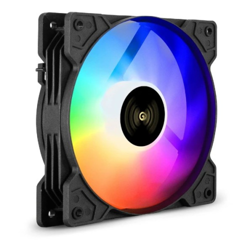 Вентилятор с подсветкой ExeGate EX12025H6PMY-PWM.ARGB EX295971RUS 12В DC (120x120x25 мм, Hydraulic bearing (гидродинамический), 6pin, 1200RPM)